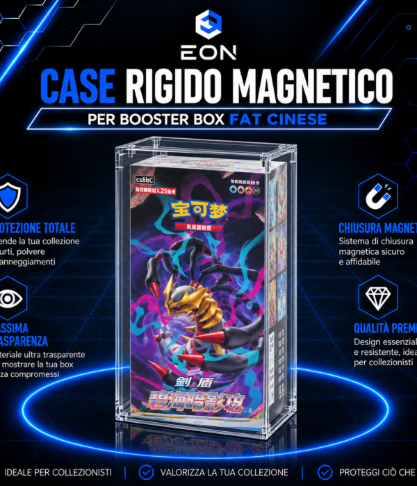 EON CASE IN ACRILICO PER POKEMON BOOSTER BOX FAT “CINESE” (MAGNETICO)