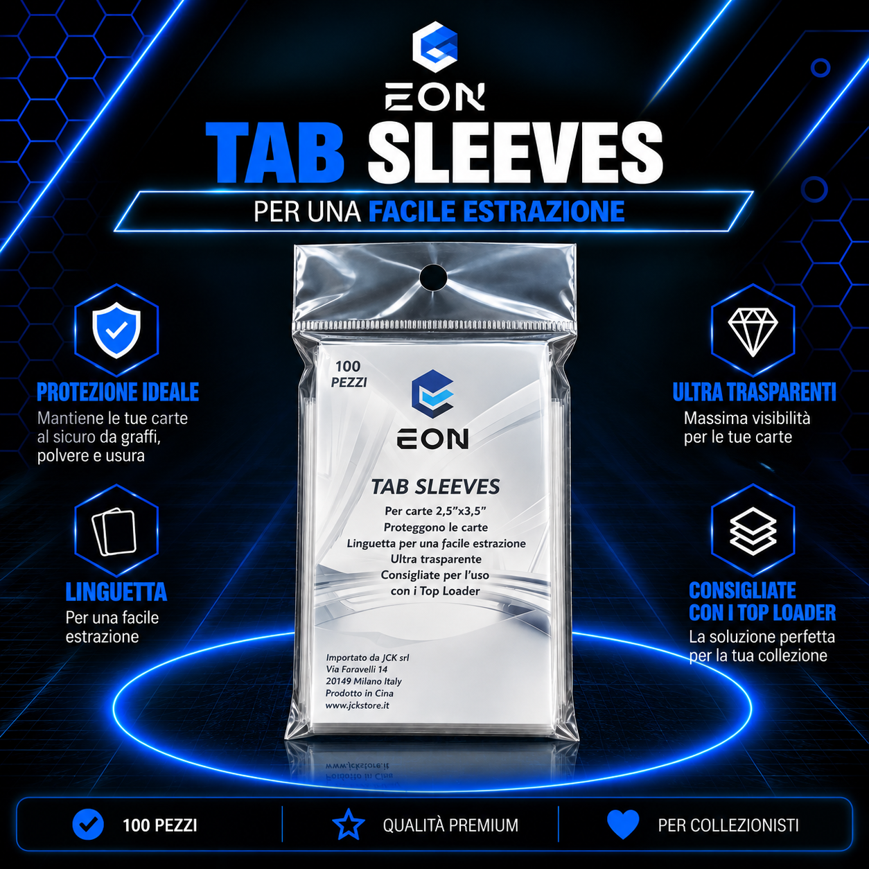 EON TAB SLEEVES 100 PEZZI