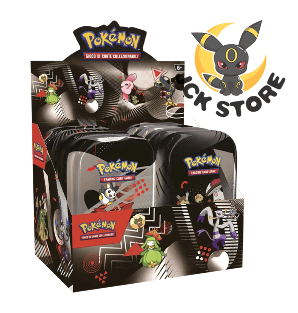 POKEMON MINI TIN “LUCE NERA E FUOCO BIANCO” SEALED (ITALIANO)