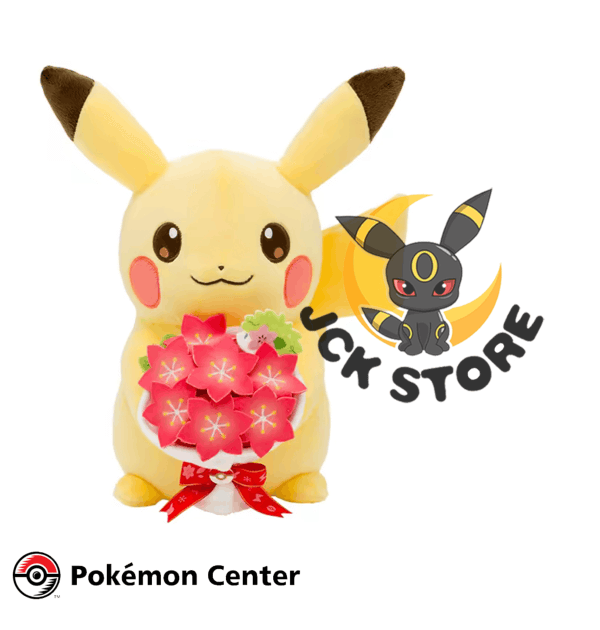 POKEMON PIKACHU CON FIORE DI GRACIDEA GRANDE “POKEMON CENTER”