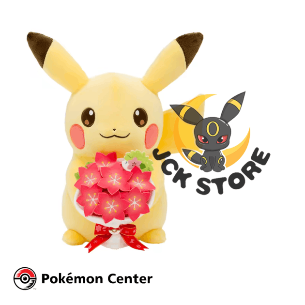 POKEMON PIKACHU CON FIORE DI GRACIDEA GRANDE “POKEMON CENTER”