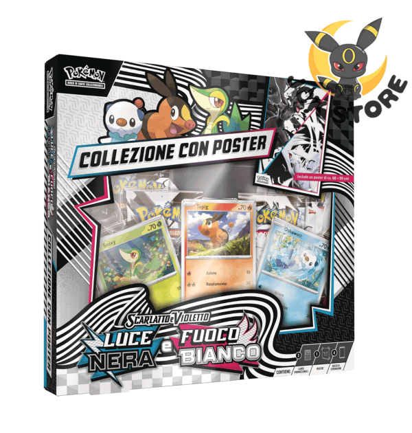 POKEMON COLLEZIONE CON POSTER LUCE NERA E FUOCO BIANCO (ITALIANO)