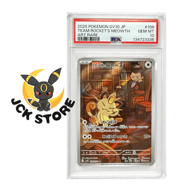 POKEMON MEOWTH 109/098 PSA10 "TEAM ROCKET'S" JAP