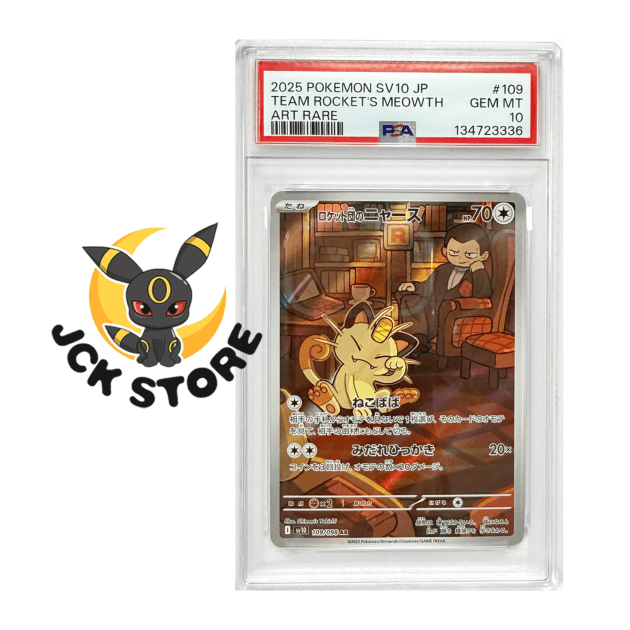 POKEMON MEOWTH 109/098 PSA10 "TEAM ROCKET'S" JAP