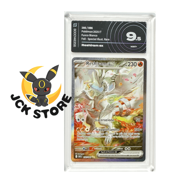 POKEMON RESHIRAM EX 166/086 AIGRADING 9.5 "FUOCO BIANCO" ITALIANO