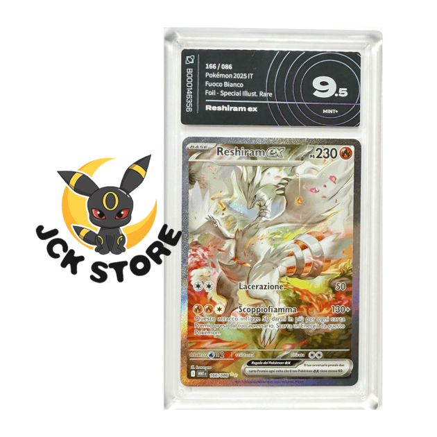 POKEMON RESHIRAM EX 166/086 AIGRADING 9.5 "FUOCO BIANCO" ITALIANO