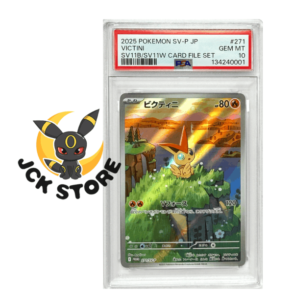 POKEMON VICTINI PROMO 271/SV-P "CARD FILE SET" PSA10 JAP