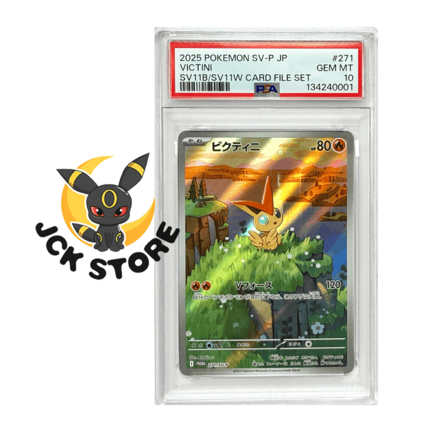 POKEMON VICTINI PROMO 271/SV-P "CARD FILE SET" PSA10 JAP