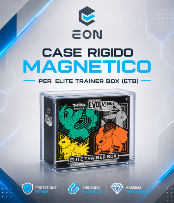 EON CASE IN ACRILICO PER POKEMON ETB “ITALIANO E INGLESE” (MAGNETICO)