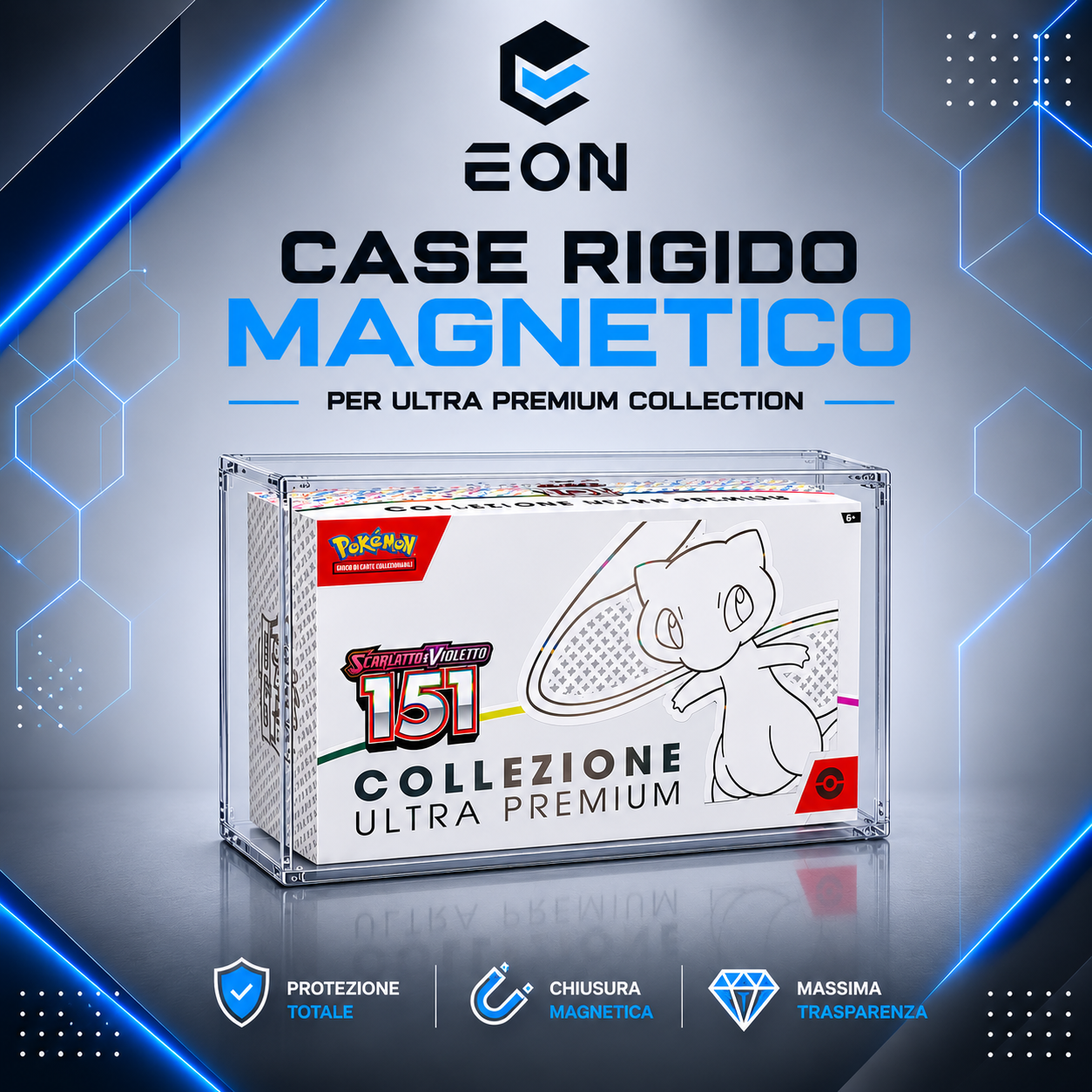 EON ACRYLIC CASE FOR POKÉMON UPC 151 “ITALIAN AND ENGLISH” (MAGNETIC)